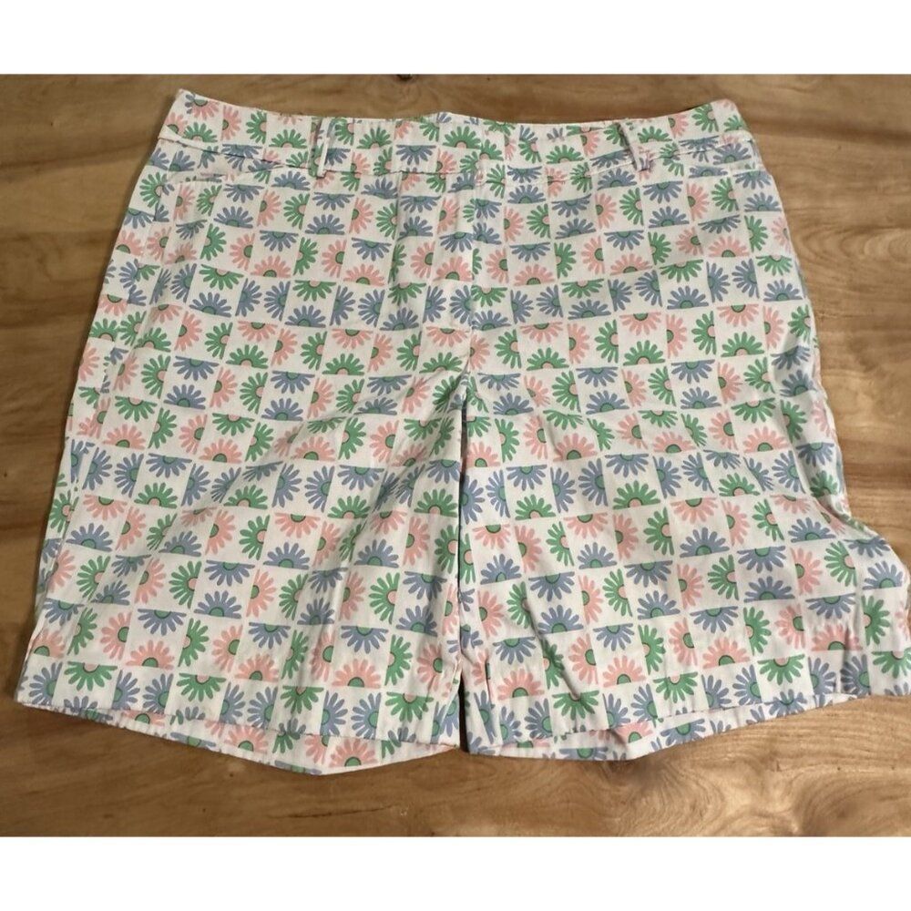Talbots Woman 16 Shorts The Perfect Short Spring Floral Bermuda Boho Flower